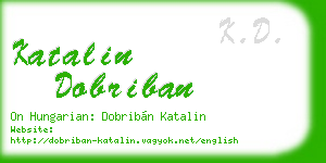 katalin dobriban business card